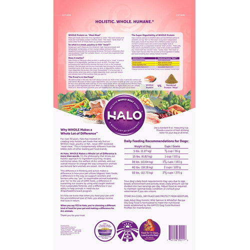 Halo Adult Holistic Wild Salmon & Whitefish Recipe Dry Dog Food