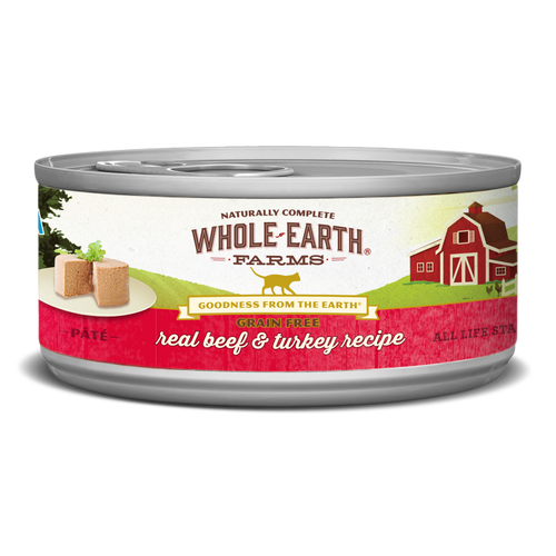 Whole Earth Farms Grain Free Real Beef and Turkey Pate Canned Cat Food
