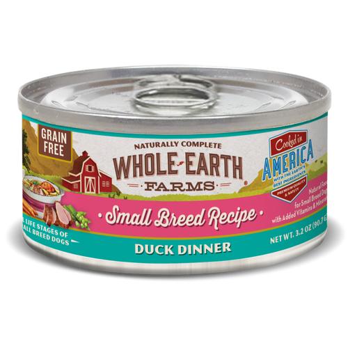 Whole Earth Farms Grain Free Small Breed Duck Recipe Canned Dog Food