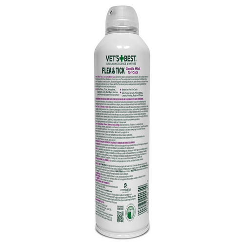 Vet's Best Flea and Tick Cat Gentle Mist – Cotton Spice Scent
