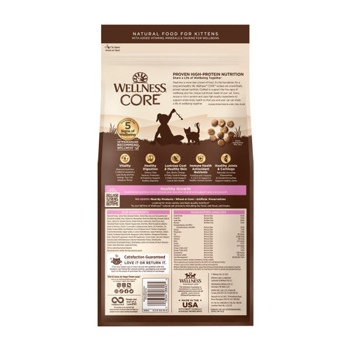 Wellness CORE Grain Free Kitten Deboned Turkey, Turkey Meal & Deboned Chicken